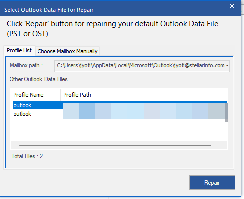 Choose your data file